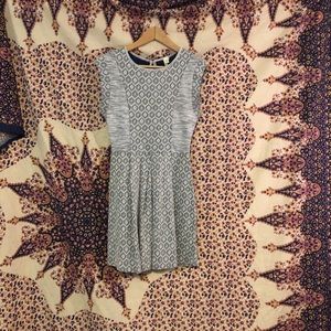 Formal Blue and White Dress